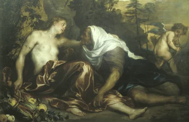 Vertunno e Pomona Gemälde, Werk von Van Dyck, Palazzo Bianco, Genua, Ligurien, Italien